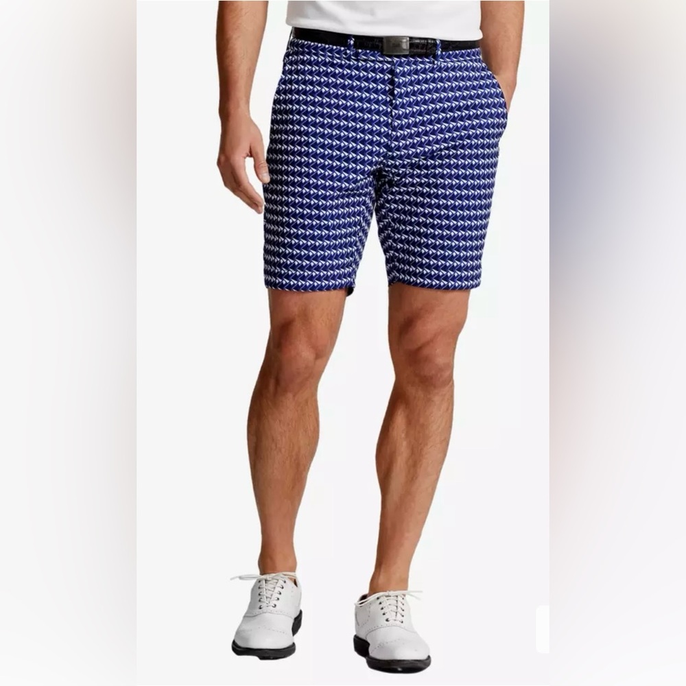 RLX Ralph Lauren Printed Sailboat Men's Golf Shorts Tailored Fit Size X 36 NEW